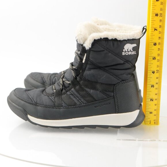 Sorel Women's Whitney II Boot Size 6 Waterproof Short Lace Up Black Nylon Winter - Picture 8 of 12